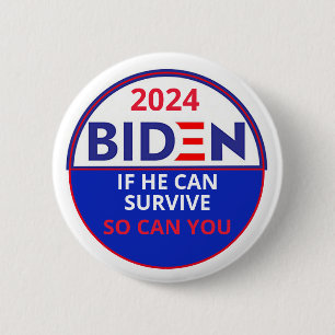 Biden 2024 6 cm round badge