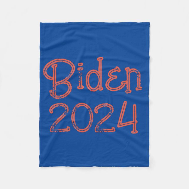 Biden 2024 simple blue blanket (Front)