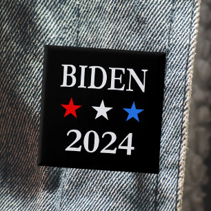 Biden 2024 US President Three Patriotic Stars 15 Cm Square Badge