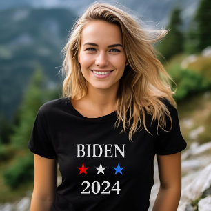 Biden 2024 US President Three Patriotic Stars T-Shirt