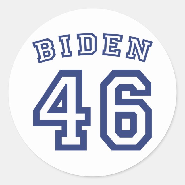BIDEN 46 CLASSIC ROUND STICKER (Front)