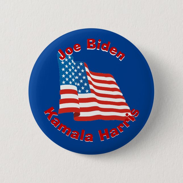 Biden and Harris 2020 6 Cm Round Badge (Front)