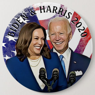 Biden and Harris 2020 Presidential Election 6 Cm Round Badge