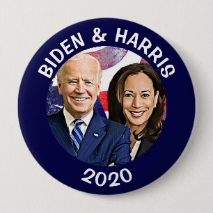 Biden and Harris 2020 US Election Rally 10 Cm Round Badge