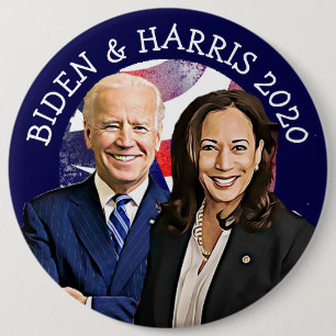 Biden and Harris 2020 US Election Rally 6 Cm Round Badge