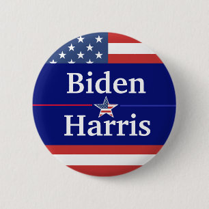 Biden and Harris American Flag 2020 Election 6 Cm Round Badge