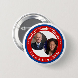 Biden and Harris - Build Back Better 2020 6 Cm Round Badge