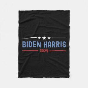 Biden And Harris Voting 2024 Presidential Election Fleece Blanket