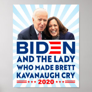 biden and the lady who made brett kavanaugh cry poster