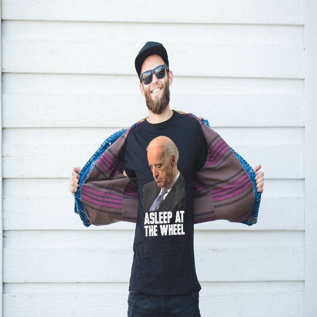 BIDEN ASLEEP AT THE WHEEL Anti Joe Biden T-Shirt (Creator Uploaded)