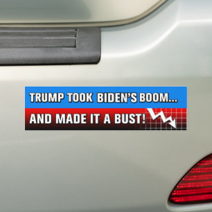Biden Boom Trump Recession Tariffs Bumper Sticker