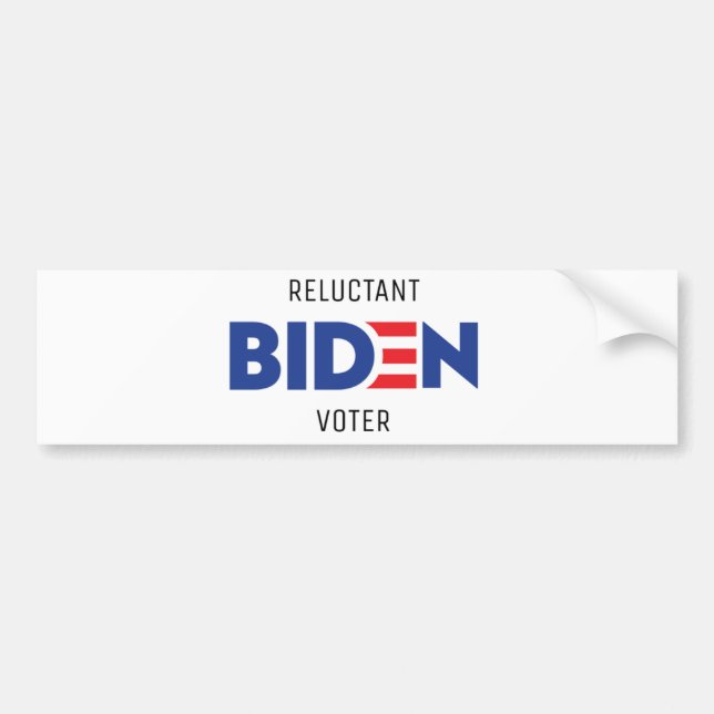 Biden Bumper Sticker for Reluctant Voters (Front)