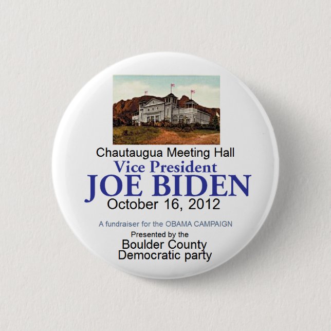 Biden Chautaugua 6 Cm Round Badge (Front)