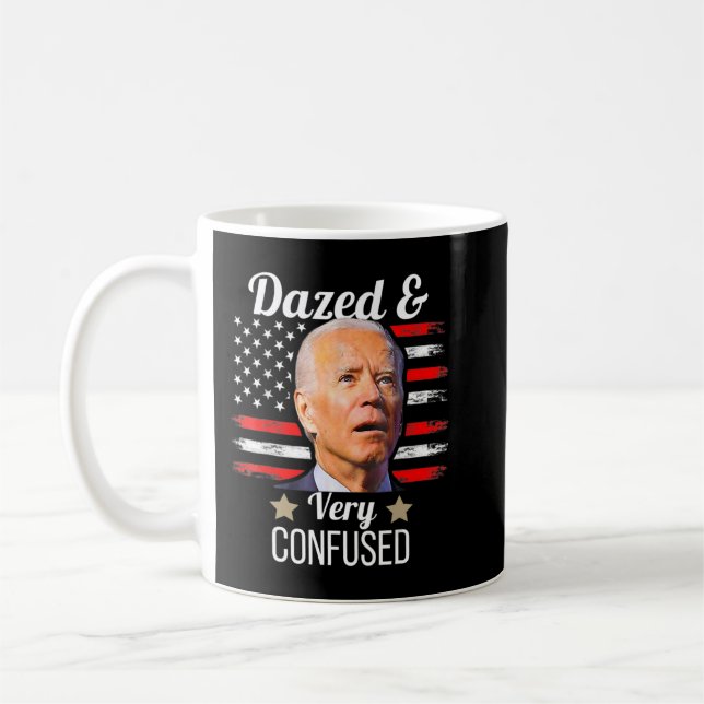 Biden Dazed And Very Confused Tiedye Anti Joe Bide Coffee Mug (Left)