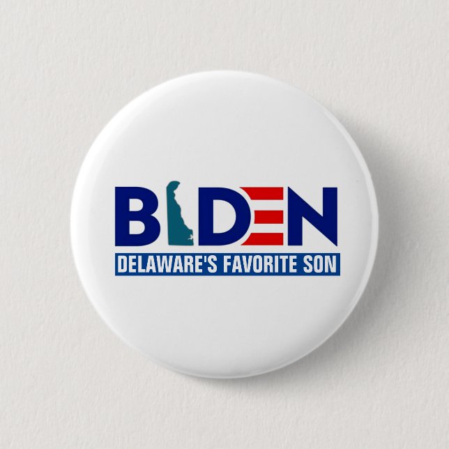 Biden: Delaware's Favourite Son 6 Cm Round Badge (Front)