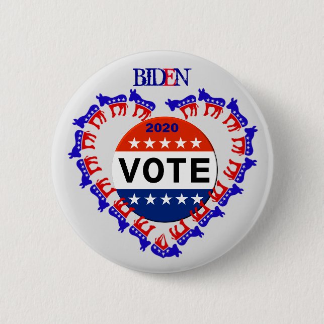Biden - Democratic Vote Button (Front)