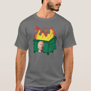 Biden Dumpster Fire Funny Confused Biden AntiBiden T-Shirt