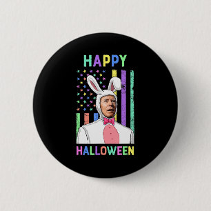 Biden Easter Happy Halloween Bunny Joe Easter Flag 6 Cm Round Badge