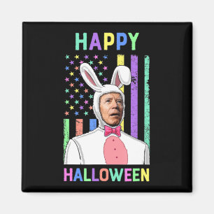 Biden Easter Happy Halloween Bunny Joe Easter Flag Magnet