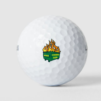 Biden Economic Plan Dumpster Fire Golf Balls