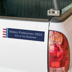 Biden Fetterman 2024 it's a no Brainer  Biden Bumper Sticker