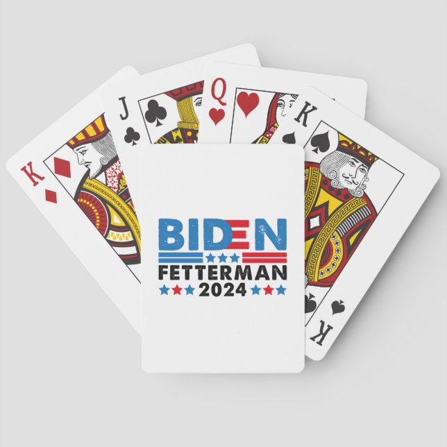 Biden Fetterman 2024  Playing Cards (Back)