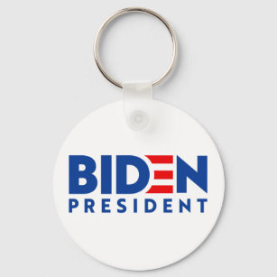 Biden for President Blue and Red Slogan, ZSSG Key Ring