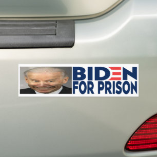 Biden For Prison Photo   Anti Joe Biden  Bumper Sticker