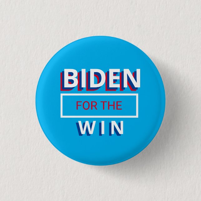 Biden for the Win - Light Blue 3 Cm Round Badge (Front)