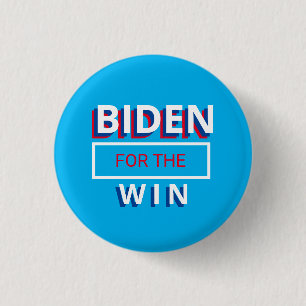Biden for the Win - Light Blue 3 Cm Round Badge
