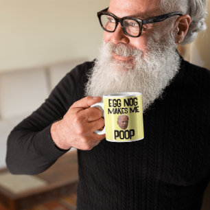 BIDEN FUNNY CHRISTMAS EGG NOG MAKES ME POOP COFFEE MUG