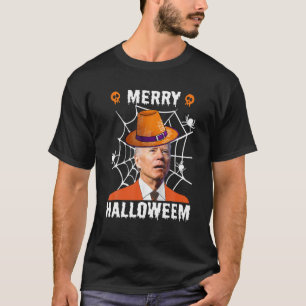 Biden Halloween Confused Merry Halloween Funny Hal T-Shirt