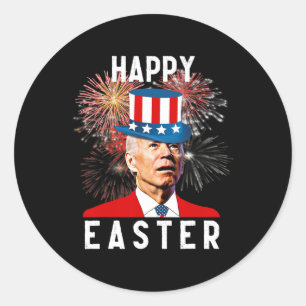 Biden Happy Easter For Funny 4th Of July Classic Round Sticker