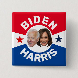 BIDEN / HARRIS 15 CM SQUARE BADGE