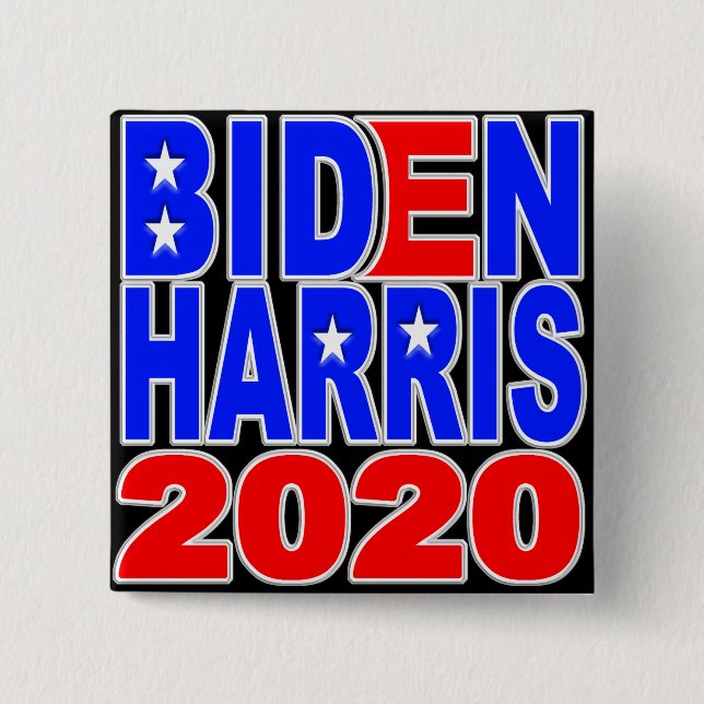 Biden Harris 2020 15 Cm Square Badge (Front)