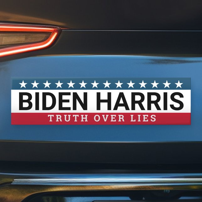 Biden Harris 2020 2024 - Truth Over Lies Bumper Sticker (Biden Harris Bumper Sticker)
