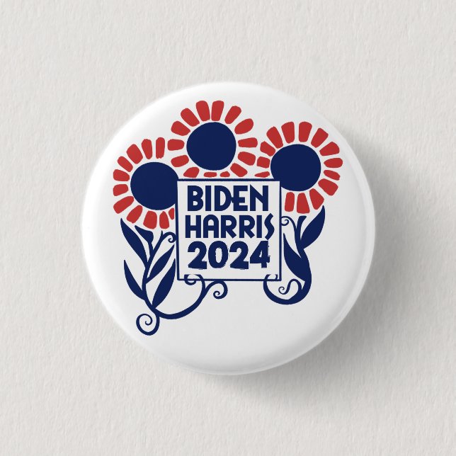 Biden Harris 2020 3 Cm Round Badge (Front)