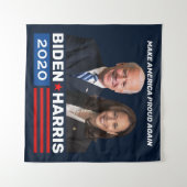 Biden Harris 2020 Blue Campaign Banners Tapestry (Front (Horizontal))