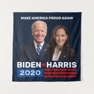Biden Harris 2020 Blue Campaign Banners Tapestry