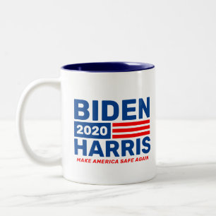 Biden Harris 2020 Campaign Blue White Two-Tone Coffee Mug