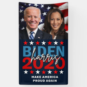 Biden Harris 2020 Campaign Patriotic Photo Banner