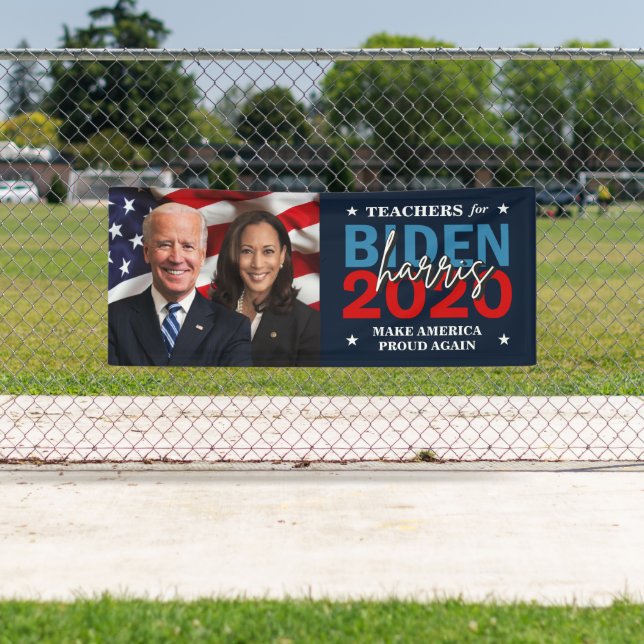 Biden Harris 2020 Campaign with Patriotic Photo Banner (Insitu)