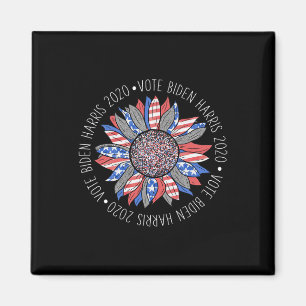 Biden Harris 2020 Cute Red White Blue Sunflower Sh Magnet