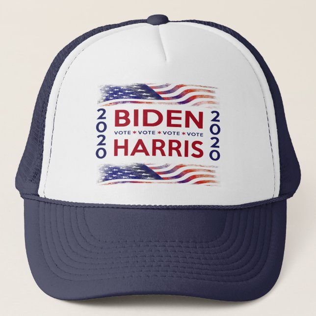 Biden Harris 2020 Democracy is on the Ballot VOTE Trucker Hat (Front)