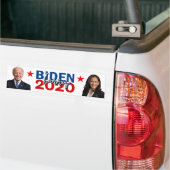 Biden Harris 2020 Election Campaign with Photos Bumper Sticker (On Truck)
