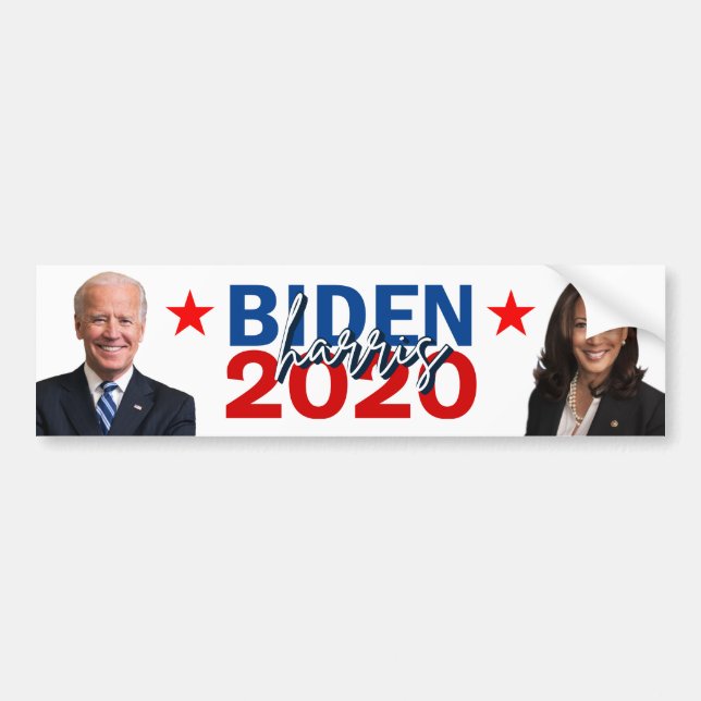 Biden Harris 2020 Election Campaign with Photos Bumper Sticker (Front)