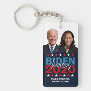 Biden Harris 2020 Election Campaign with Photos Key Ring