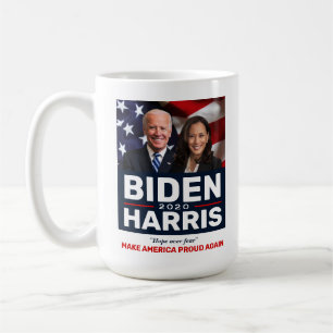 Biden Harris 2020 Election Hope over Fear w/Photo Coffee Mug