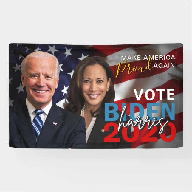 Biden Harris 2020 Election Patriotic Photo Banner (Horizontal)