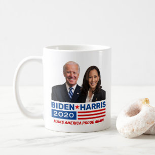 Biden Harris 2020 Election Red White Blue w/Photo Coffee Mug